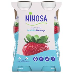 Iogurte Líquido Magro Morango Mimosa 604 gr (4 Un)