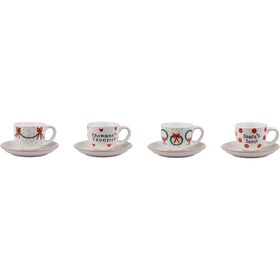Conjunto 4 Chávenas 100 ml Natal Kasa