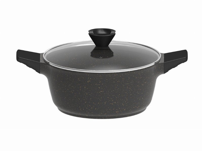 Caçarola Actuel Aluminio Fundido Preto 24Cm