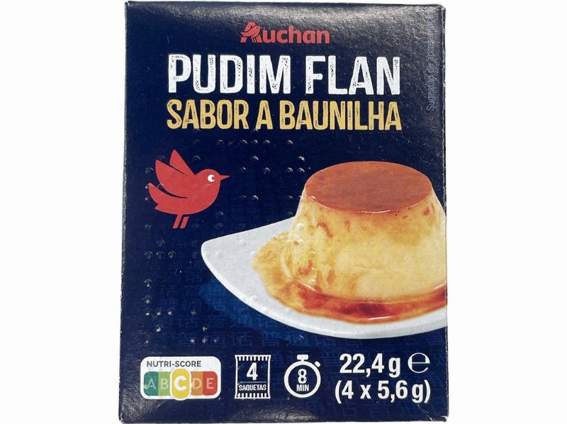 Pudim Auchan Flan Sabor Baunilha 4X5.6 g
