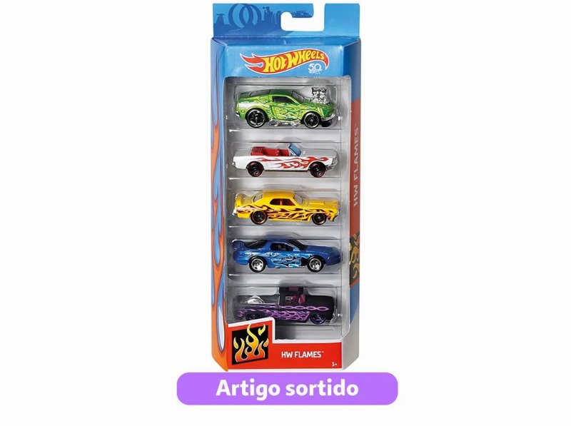 Veículos Hot Wheels 5 Unidades Modelos Sortidos
