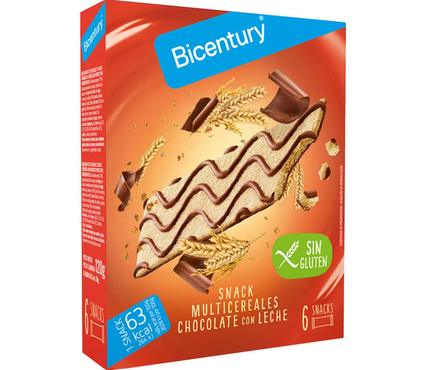 Barras De Multicereais Com Chocolate De Leite Bicentury 0.078Kg