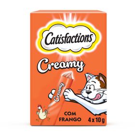 Snack Líquido Para Gato Creamy Galinha Catisfactions 4 X 10 g