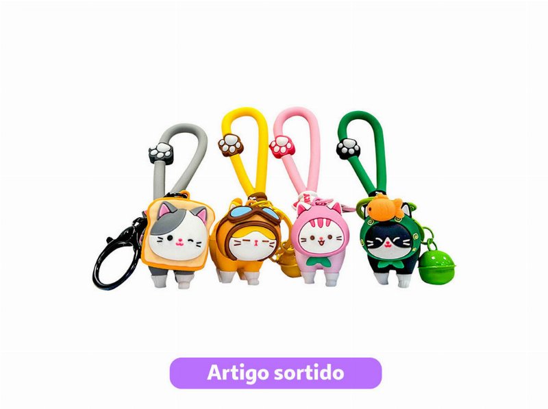 Porta Chaves Mima Cat Story Bubble Tea Modelos Sortidos