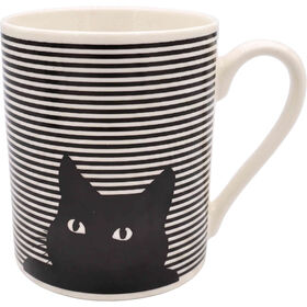 Caneca 320 ml Riscas Gato Preto Kasa