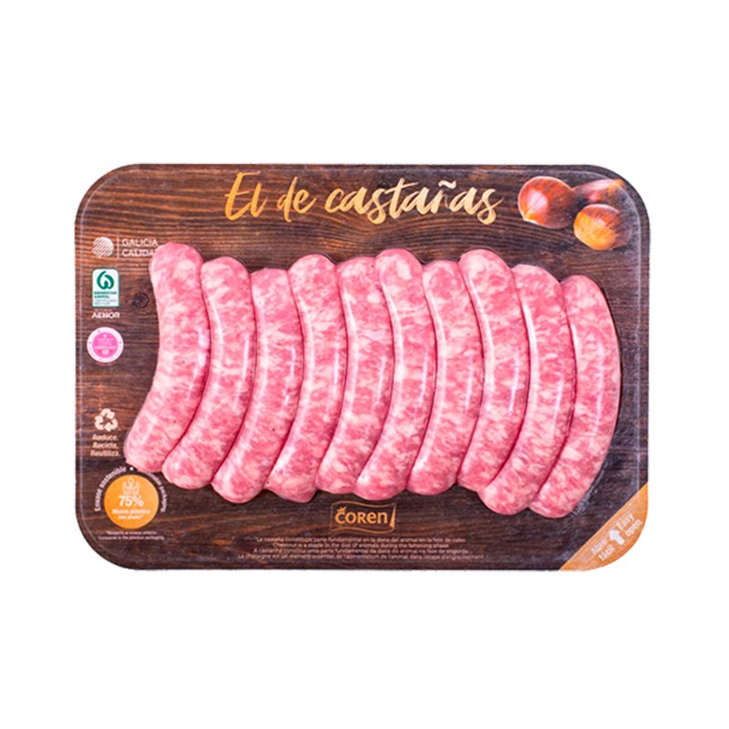 Salsicha De Porco Alimentado A Castanhas Fresca 350 g