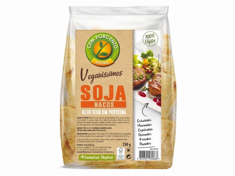 Bifes Cem Porcento Soja Desidratados 250 g