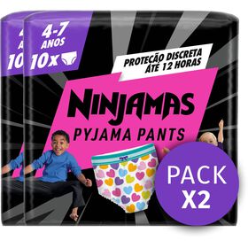 Fraldas Cueca Ninjamas Coração 17-30 kg T7 Dodot 20 Un (2 X 10 Un)