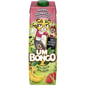 Néctar Banana E Morango Um Bongo 1 Lt