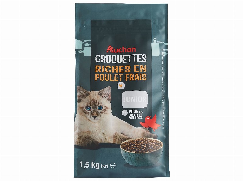 Ração Para Gato Júnior Auchan Rico Em Frango Fresco 1.5 kg