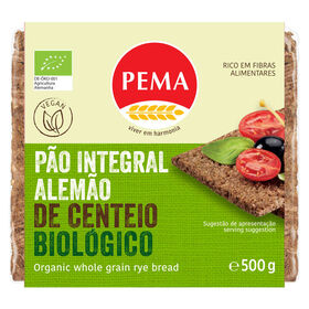 Pão Alemão Integral De Centeio Biológico Pema 500 gr