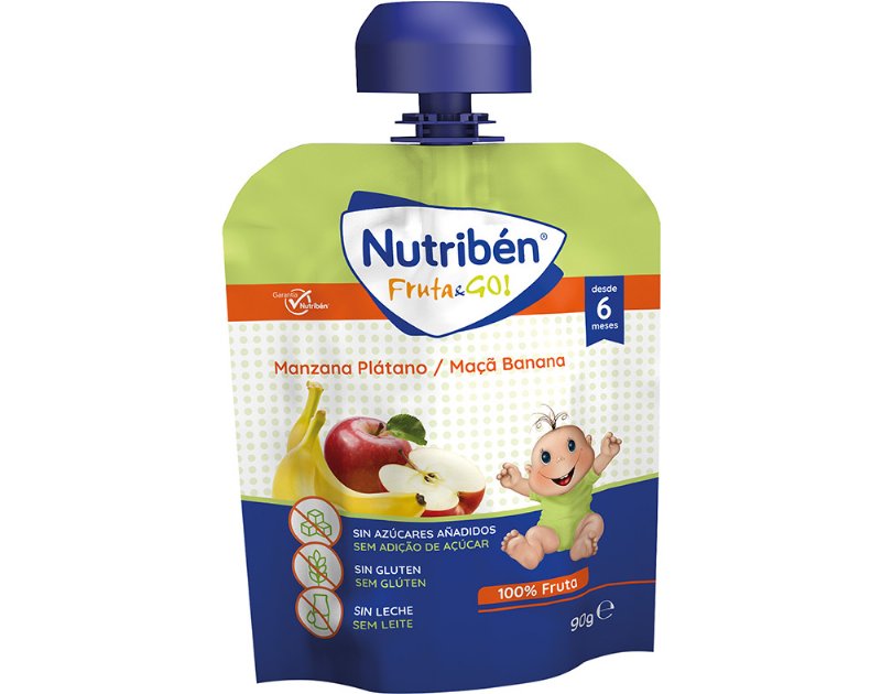 Saquetas Fruta&Go Nutriben Maçã E Banana 90 g