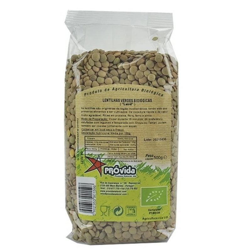 Lentilhas Verdes Laird Bio Próvida 500 g
