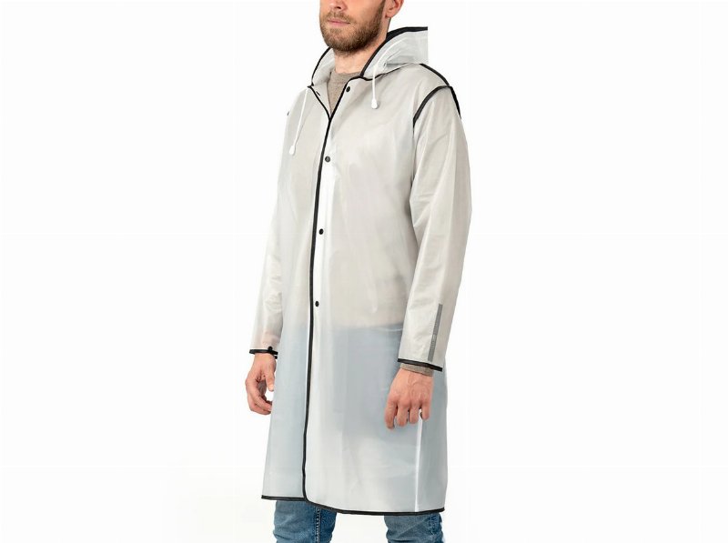 Impermeável Perletti Transparente Tamanho M - Altura 165/175Cm