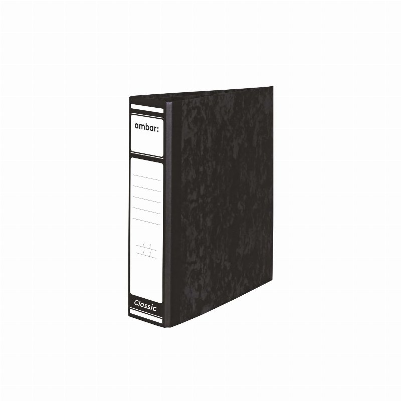 Pasta Arquivo A4 Ambar Marmoreada Preto