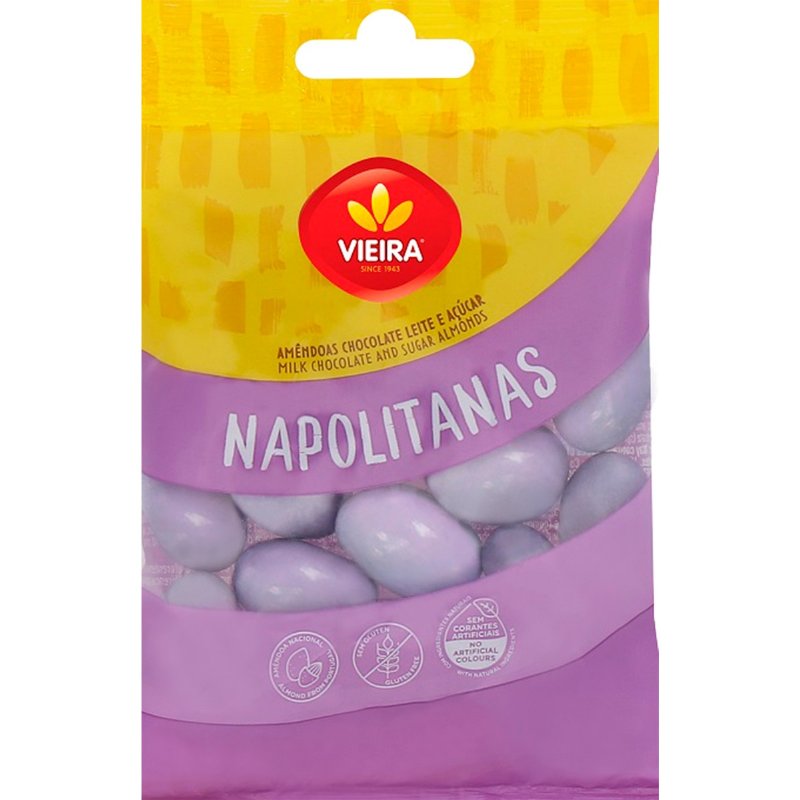 Amêndoas Cobertas De Chocolate Napolitanas 100 g