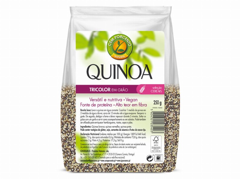 Quinoa Cem Porcento Tricolor 250 g