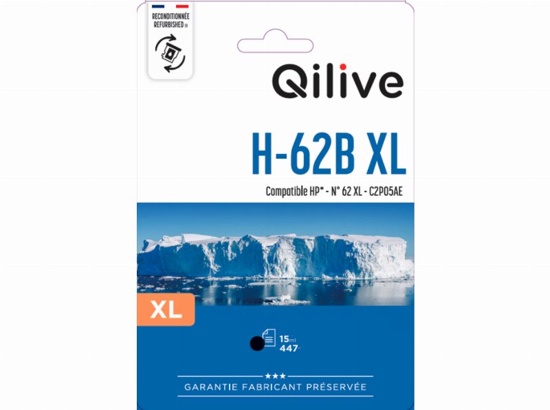 Tinteiro Compativel Qilive 62 Xl Hp Preto
