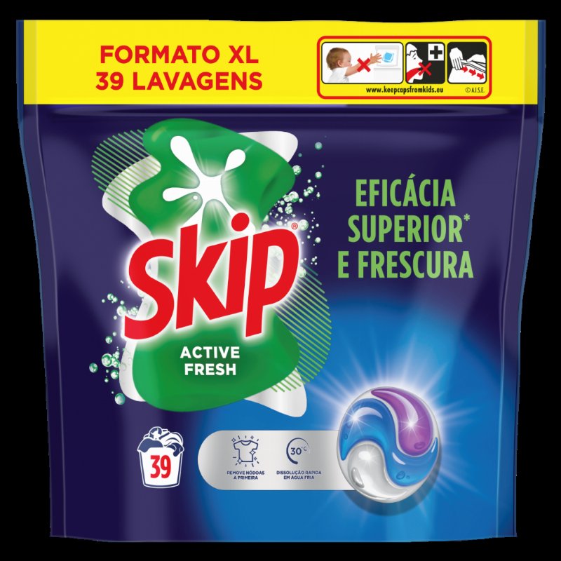 Cápsulas Para Máquina Da Roupa Active Fresh Skip 39Dos