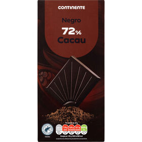 Tablete Chocolate Negro 72% Continente 100 gr