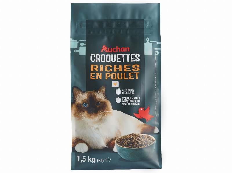 Ração Para Gato Auchan Esterilizado Rico Em Frango Fresco 1.5 kg