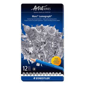 Lápis De Desenho Mars Lumograph 12 Gradações Staedtler 12 Un