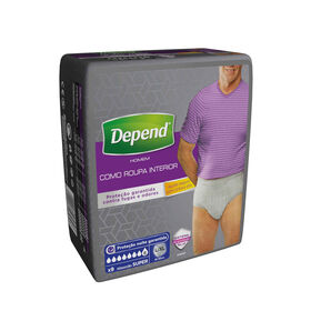 Cuecas Incontinência Super L/Xl Depend 9 Un