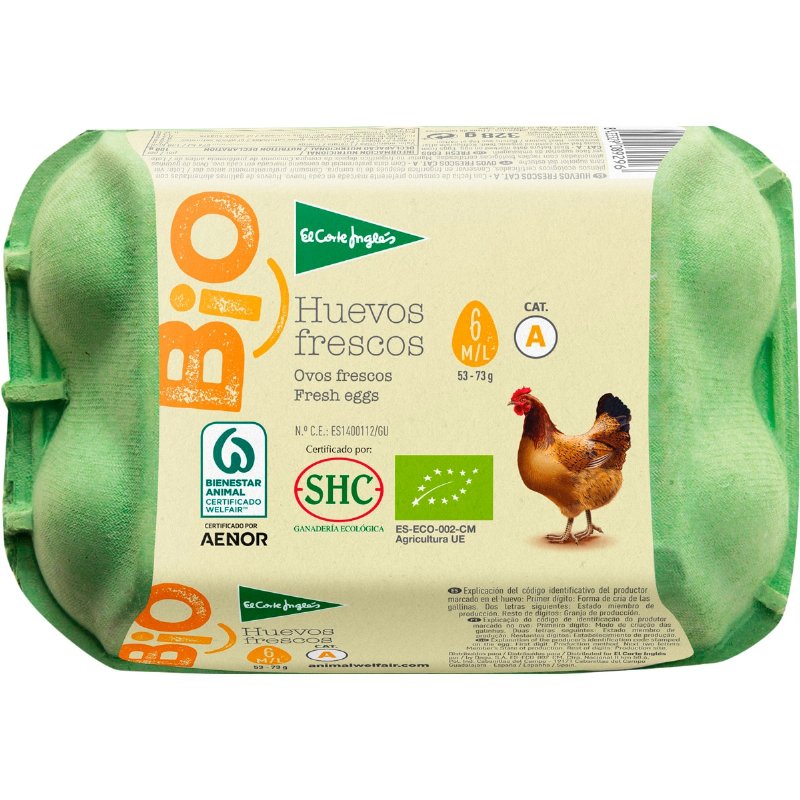 Ovos Classe M/L Biológicos 6 unidades
