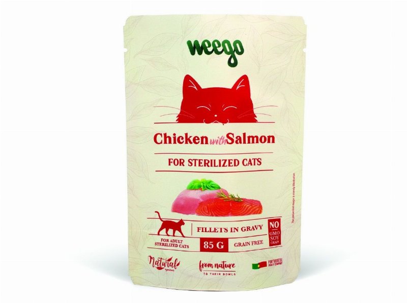 Comida Húmida Gato Weego Frango/Salmão 85 g
