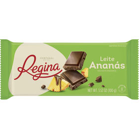 Tablete De Chocolate De Leite Com Ananás Regina 100 gr