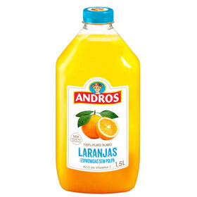 Sumo 100% Laranja Sem Polpa Andros 1,5 Lt