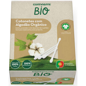 Cotonetes De Algodão Continente Bio 300 Un