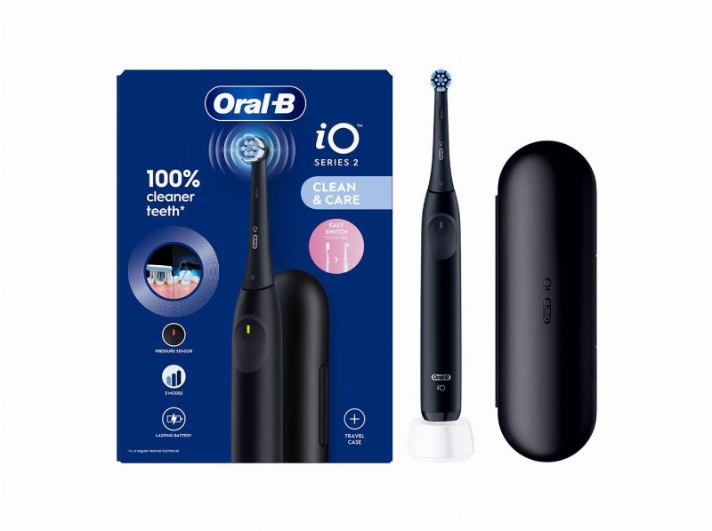 Escova De Dentes Elétrica Oral-B Io 2 Preta Com Estojo De Viagem