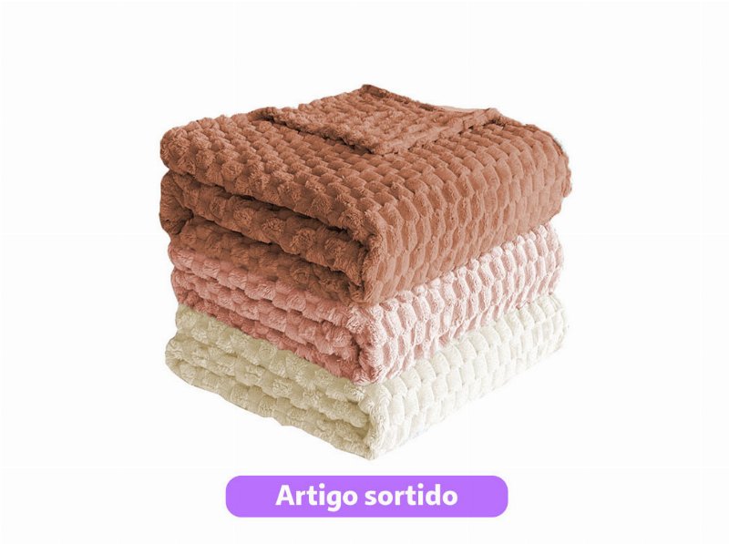 Cobertor Flannel Actuel 270 g 240X220Cm Cores Sortidas