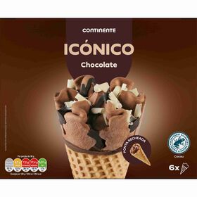 Gelado Icónico Chocolate Continente 720 ml (6 Un)