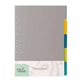 Separador A4 5 Divisórias Para Caderno Smart Talia