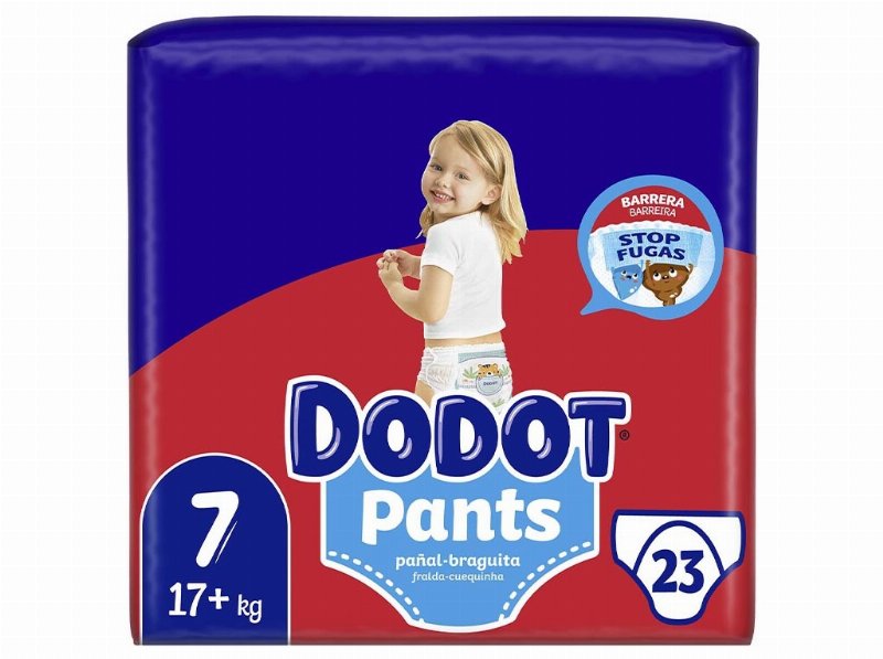Fraldas Cueca Pants Dodot T7 17+Kg 23 Un