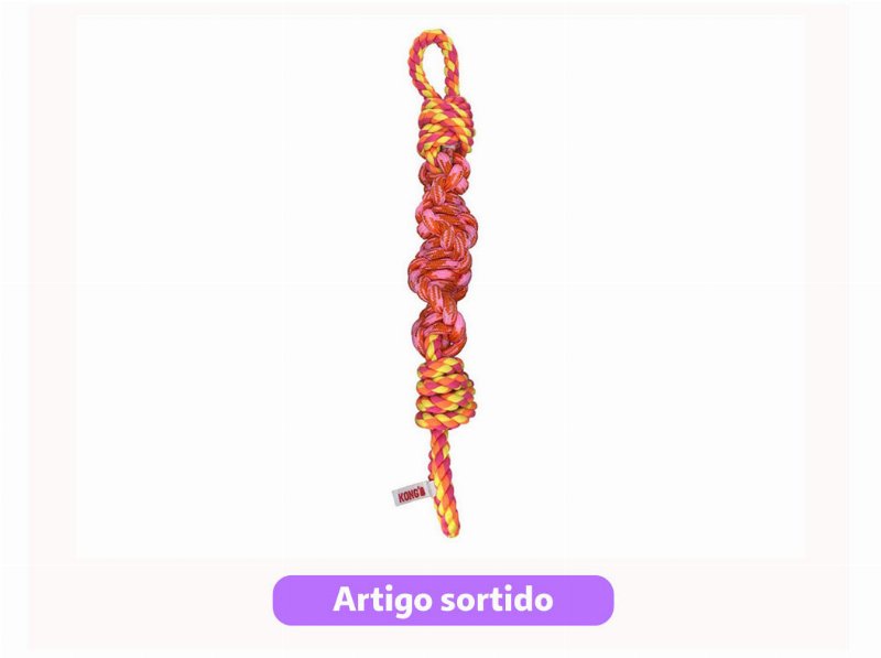 Brinquedo Para Cão Kong Rope Bunji Tamanho L Cores Sortidas