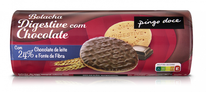 Bolachas Digestivas Cobertas De Chocolate De Leite Pingo Doce 0.3Kg
