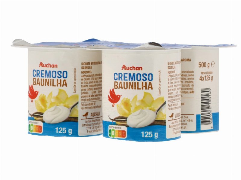 Iogurte Auchan Cremoso Baunilha 4X125 g