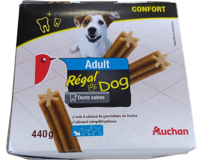 Snacks Para Cão Auchan Porte Pequeno Adulto Régal' Dog Dental 440 g