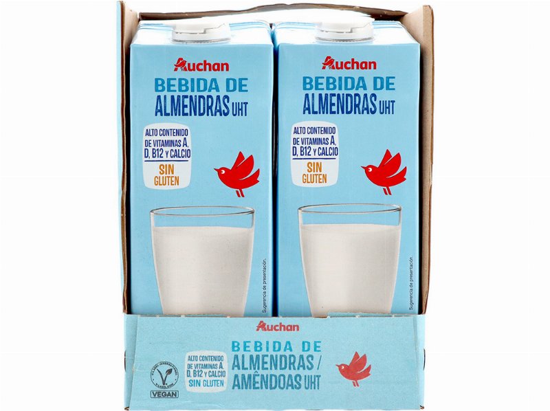 Bebida De Amêndoas Uht Auchan Sem Glúten 6X1 l