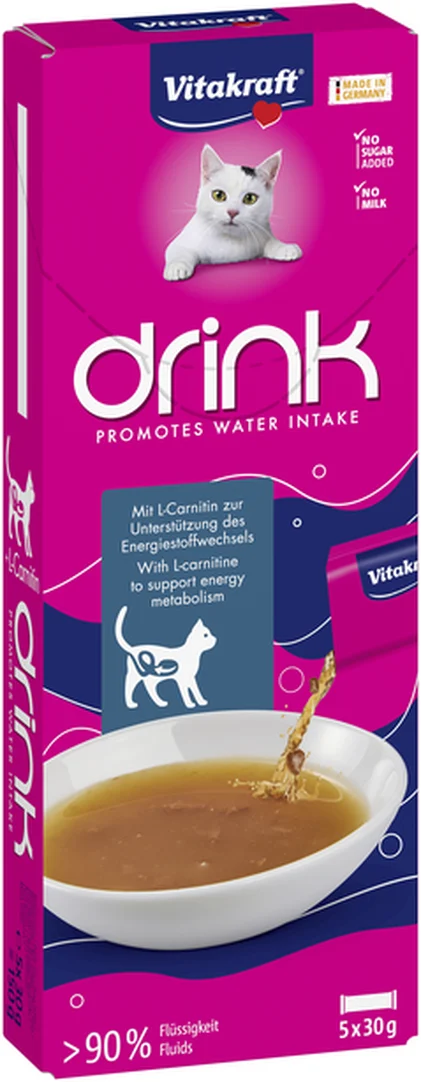 Snack Para Gato Líquido Salmão E Carnitina Vitakraft 0.15Kg