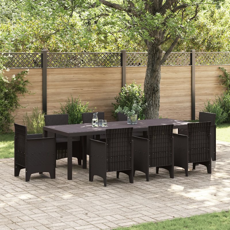 Mesa De Jardim Hkh Marrom 250X100X73 Cm Poli Rattan, Mesa De Jardim Hkh Marrom 100X100X73 Cm Poli Rattan, Mesa De Jardim Hkh Marrom 150X100X73 Cm Poli Rattan - Castanho