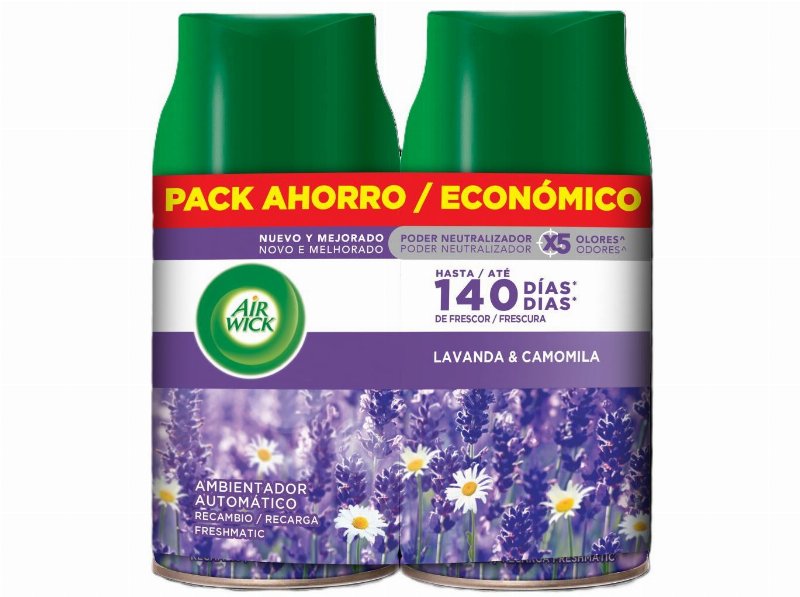 Ambientador Portátil Airwick Freshmatic Lavanda Rec 2Un