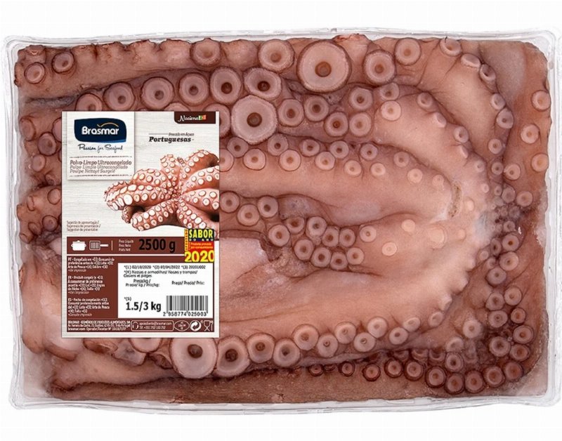 Polvo Nacional Brasmar Congelado (1.5 A 3 kg)