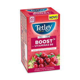 Infusão Fruta Arando, Flor De Sabugueiro E Vitamina B6 Boost Saquetas Tetley 20 Un