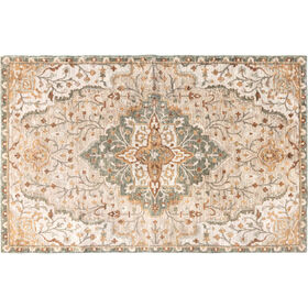 Tapete Desgastado 90X150Cm Bege Kasa