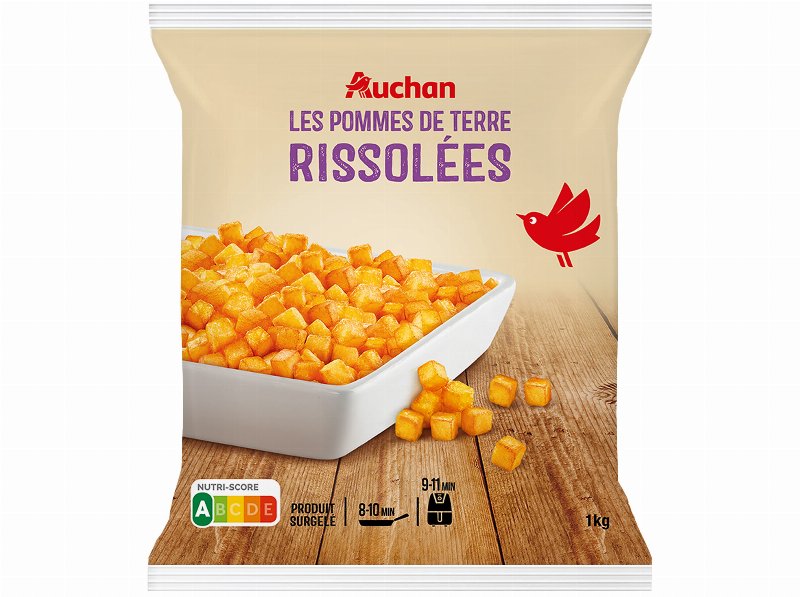 Batatas Pré-Fritas Auchan Cubos Óleo Girassol 1 kg