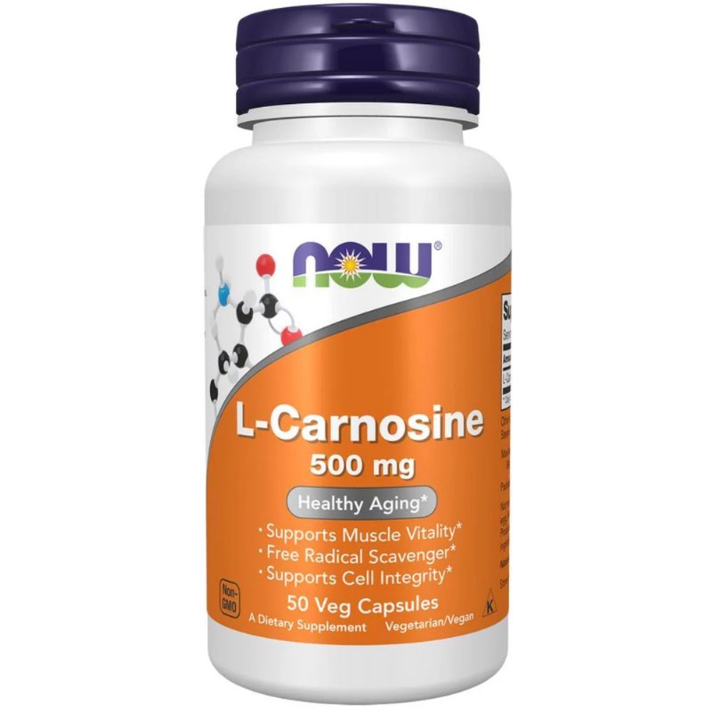 L-Carnosina 500Mg Now Foods 50 Veg Cápsulas